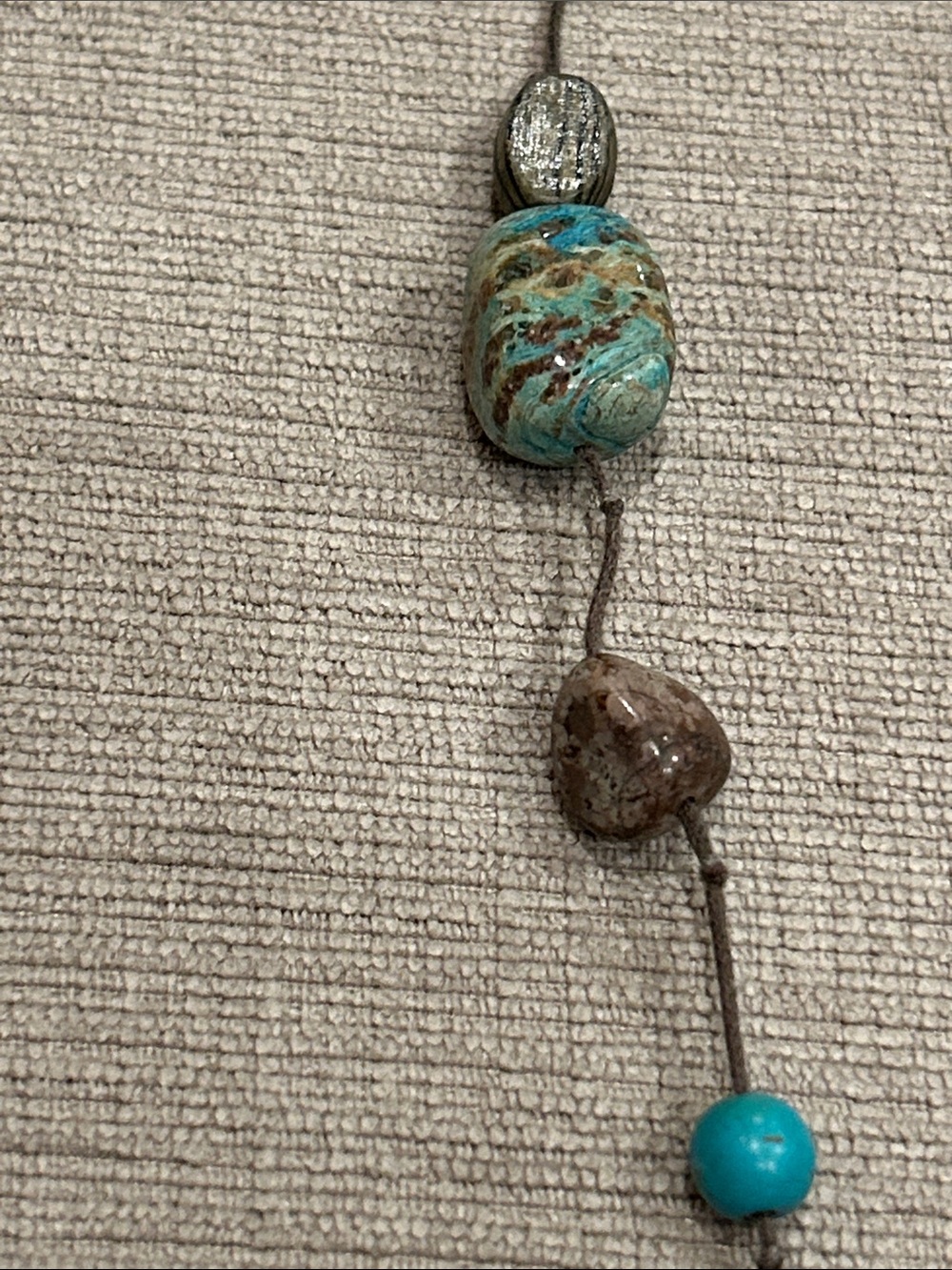 Chrysocolla beaded Necklace - Women’s Jewelry image 3
